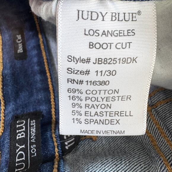 Judy Blue Women As Fate Would Have It Kick Flare Jeans Size 11 / 30 Stretch Blue - Picture 8 of 10